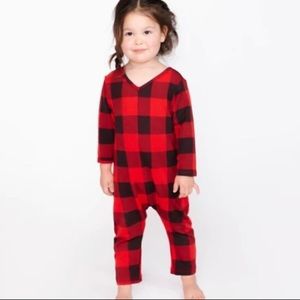 Smash + Tess Plaid Romper / Pajamas
